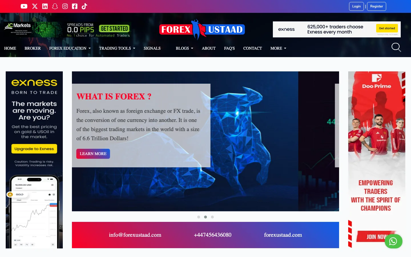 ForexUstaad.com website screenshot